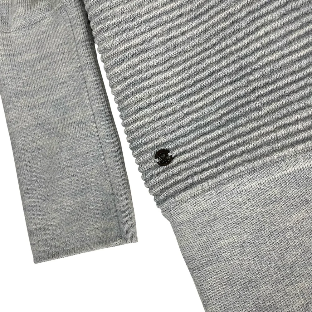 Lululemon Sit In Lotus Wrap II Cardigan Merino‎ Wool Heathered Chambray